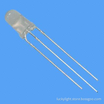 5mm Bi-color 3-pin LED Lamp, 590nm Yellow, 570nm Yellow Green